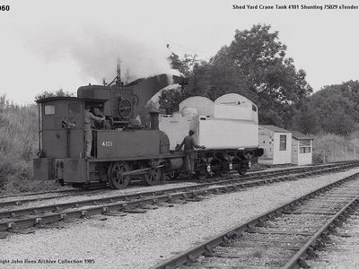 Shed yard crane tank 4101 shunting 75029 s tender 1985